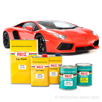 Reiz Paint Auto Automotive Reiz 1k 2k Metallic Silver Top Coat White Car Paint